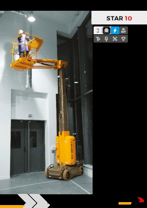 Gumikerekes vertikális emelésű munkaállványok Haulotte Star 10