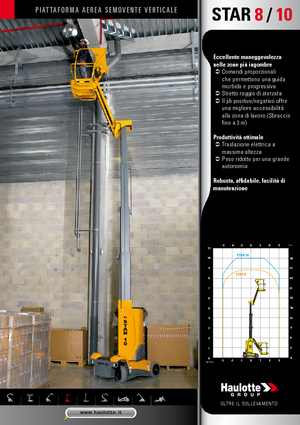 Gumikerekes vertikális emelésű munkaállványok Haulotte Star 10