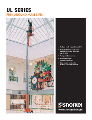 Gumikerekes vertikális emelésű munkaállványok Snorkel UL32AC