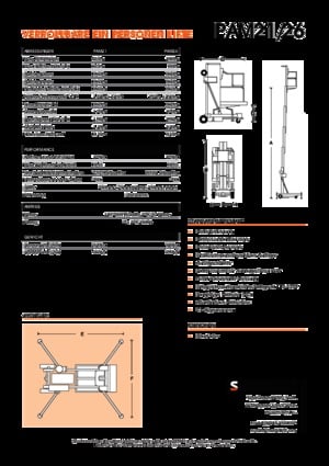 Gumikerekes vertikális emelésű munkaállványok Snorkel PAM26AC