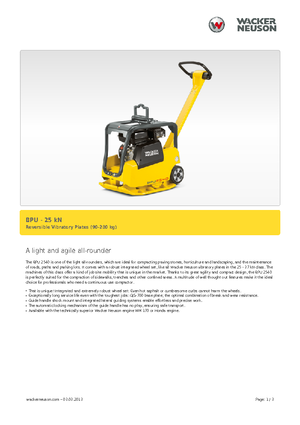 Kétirányú vibrolapok Wacker BPU 2540 A