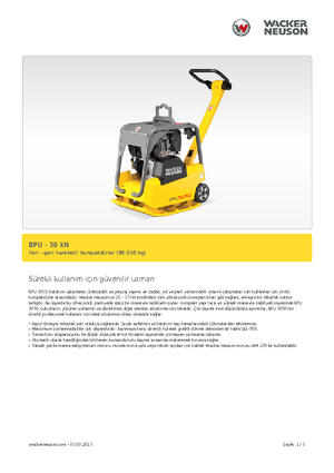 Kétirányú vibrolapok Wacker BPU 3050 A