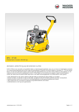 Kétirányú vibrolapok Wacker Neuson BPU3750A