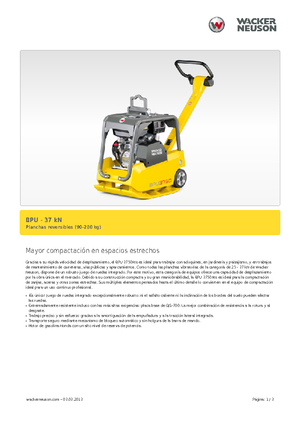 Kétirányú vibrolapok Wacker Neuson BPU3750A