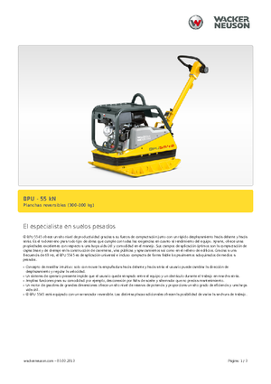 Kétirányú vibrolapok Wacker Neuson BPU5545A 