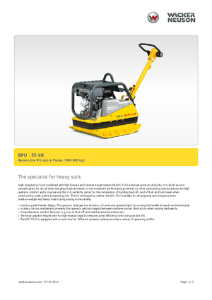 Kétirányú vibrolapok Wacker Neuson BPU5545A 