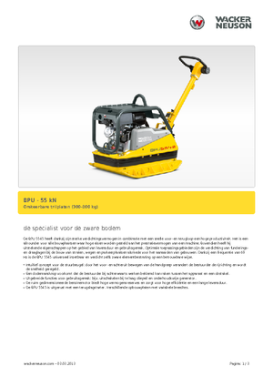 Kétirányú vibrolapok Wacker Neuson BPU5545A 