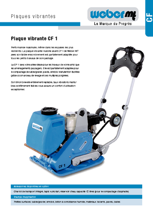 Kétirányú vibrolapok weber mt CF 1 Hd