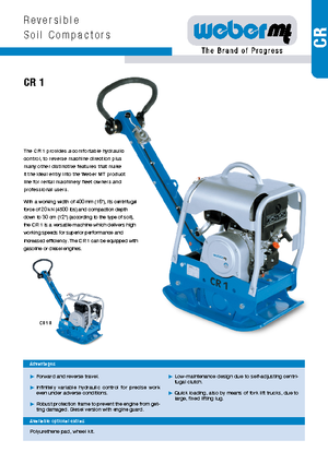 Kétirányú vibrolapok weber mt CR 1 R
