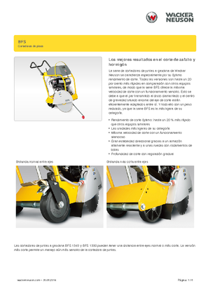 Burkolatvágók Wacker Neuson BFS 1345 Az