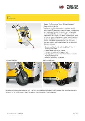 Burkolatvágók Wacker Neuson BFS 1345 Az