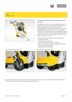 Burkolatvágók Wacker Neuson BFS 1345 Az
