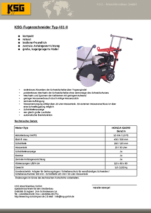 Burkolatvágók KSG-Maschinenbau KSG 461