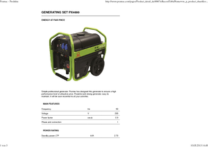 Benzines generátorok PRAMAC Lifter PX 4000