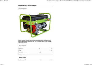 Benzines generátorok PRAMAC Lifter PX 5000m