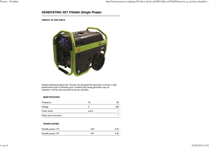 Benzines generátorok PRAMAC Lifter PX 8000