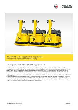 Egyirányú vibrolapok Wacker Neuson Koppelsatz für 2 x DPU 100-70