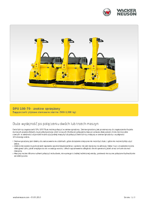 Egyirányú vibrolapok Wacker Neuson Koppelsatz für 2 x DPU 100-70
