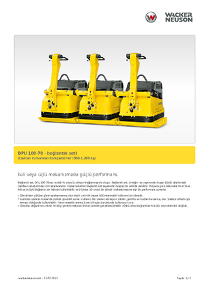Egyirányú vibrolapok Wacker Neuson Koppelsatz für 2 x DPU 100-70