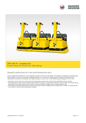 Egyirányú vibrolapok Wacker Neuson Koppelsatz für 2 x DPU 100-70