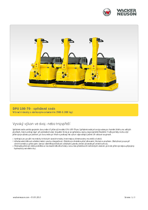 Egyirányú vibrolapok Wacker Neuson Koppelsatz für 3 x DPU 100-70