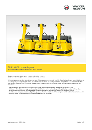 Egyirányú vibrolapok Wacker Neuson Koppelsatz für 2 x DPU 100-70