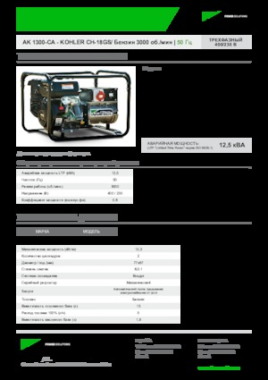 Benzines generátorok INMESOL AK-1300-CA