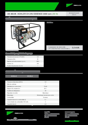 Benzines generátorok INMESOL AK 400-M