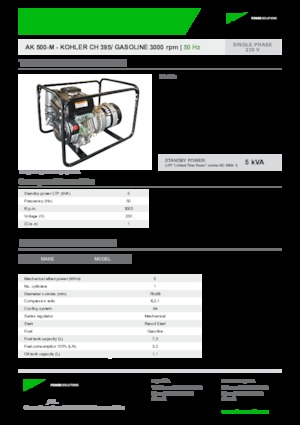 Benzines generátorok INMESOL AK 500-M