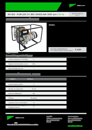 Benzines generátorok INMESOL AK 500-M