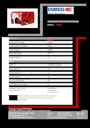 Benzines generátorok Endress ESE 1006 DHG-GT ES ISO Duplex