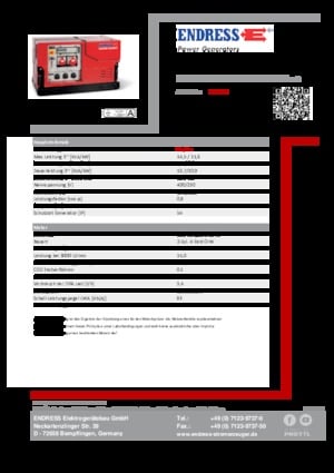 Benzines generátorok Endress ESE 1408 DBG ES ISO Duplex Silent