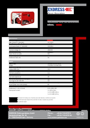 Benzines generátorok Endress ESE 1506 DHG-GT ES ISO Duplex