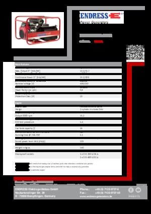 Benzines generátorok Endress ESE 1306 DHS-GT ES