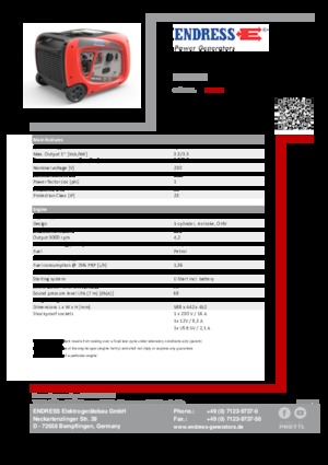 Benzines generátorok Endress ESE 3000i