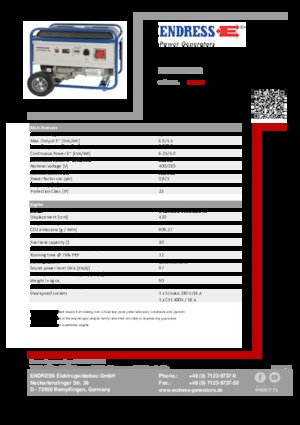 Benzines generátorok Endress ESE 6000 DBS