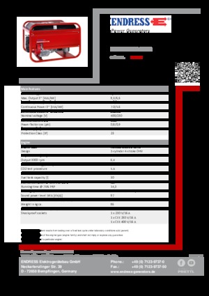 Benzines generátorok Endress ESE 606 DHS-GT ES