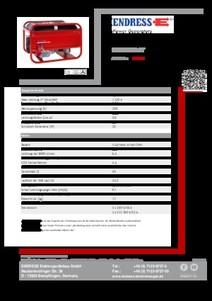 Benzines generátorok Endress ESE 606 HS-GT ES