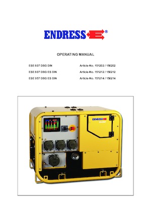 Benzines generátorok Endress ESE 957 DBG ES DIN Super Silent