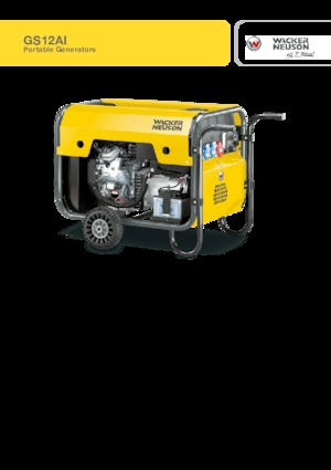 Benzines generátorok Wacker Neuson GS12AI