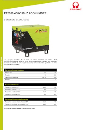 Benzines generátorok PRAMAC Lifter P 12000 THB