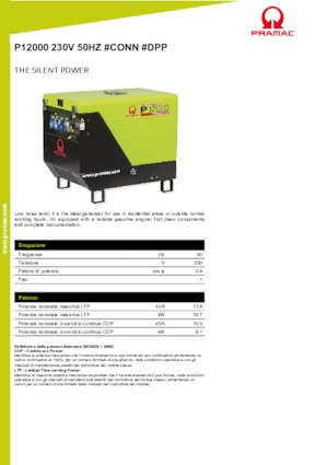 Benzines generátorok PRAMAC Lifter P 12000 THB