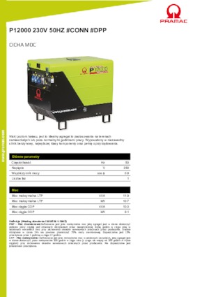 Benzines generátorok PRAMAC Lifter P 12000 THB