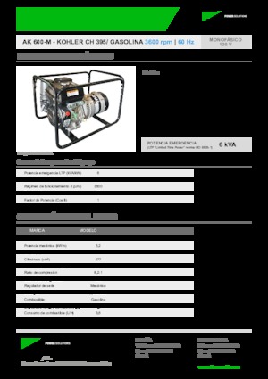 Benzines generátorok INMESOL AK 600-M