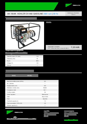 Benzines generátorok INMESOL AK 725-M