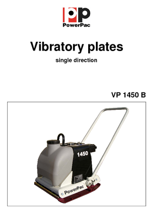 Egyirányú vibrolapok PowerPac VP 1450B/500