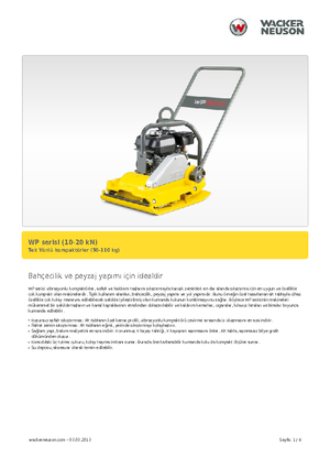 Egyirányú vibrolapok Wacker Neuson WP 1030 A