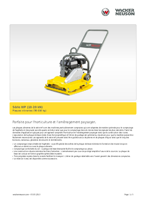 Egyirányú vibrolapok Wacker Neuson WP 1030 A