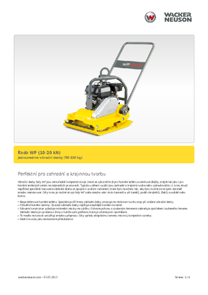 Egyirányú vibrolapok Wacker Neuson WP 1030 A