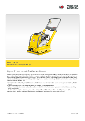 Egyirányú vibrolapok Wacker Neuson WPU 1550 A